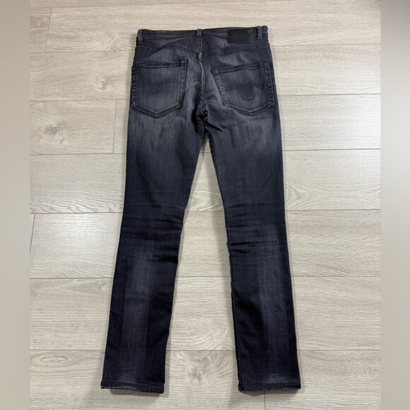 R13 Slouch Skinny Black Denim Jeans - Picture 3 of 16